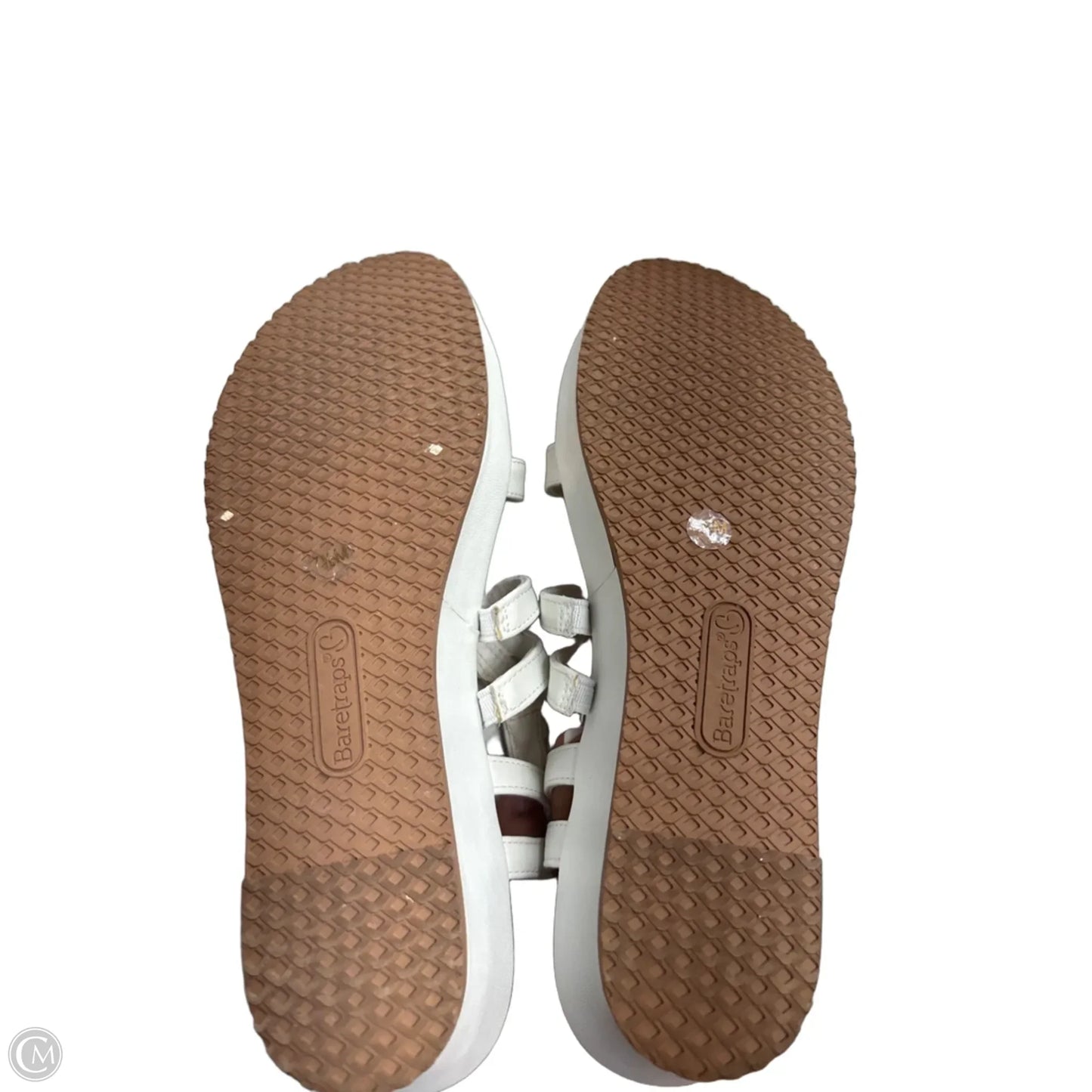 Sandals Heels Block By Bare Traps In White, Size: 7.5
