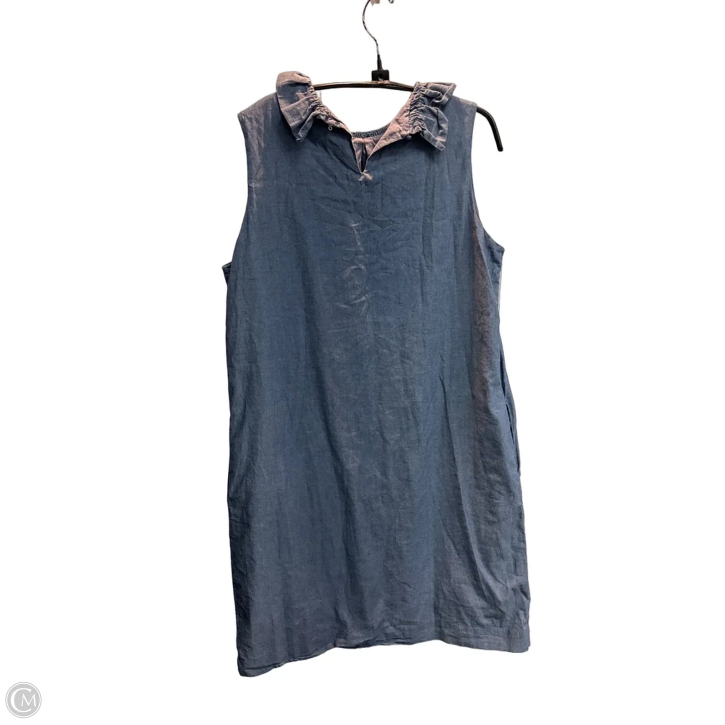 Dress Casual Midi By Banana Republic In Blue, Size: 12