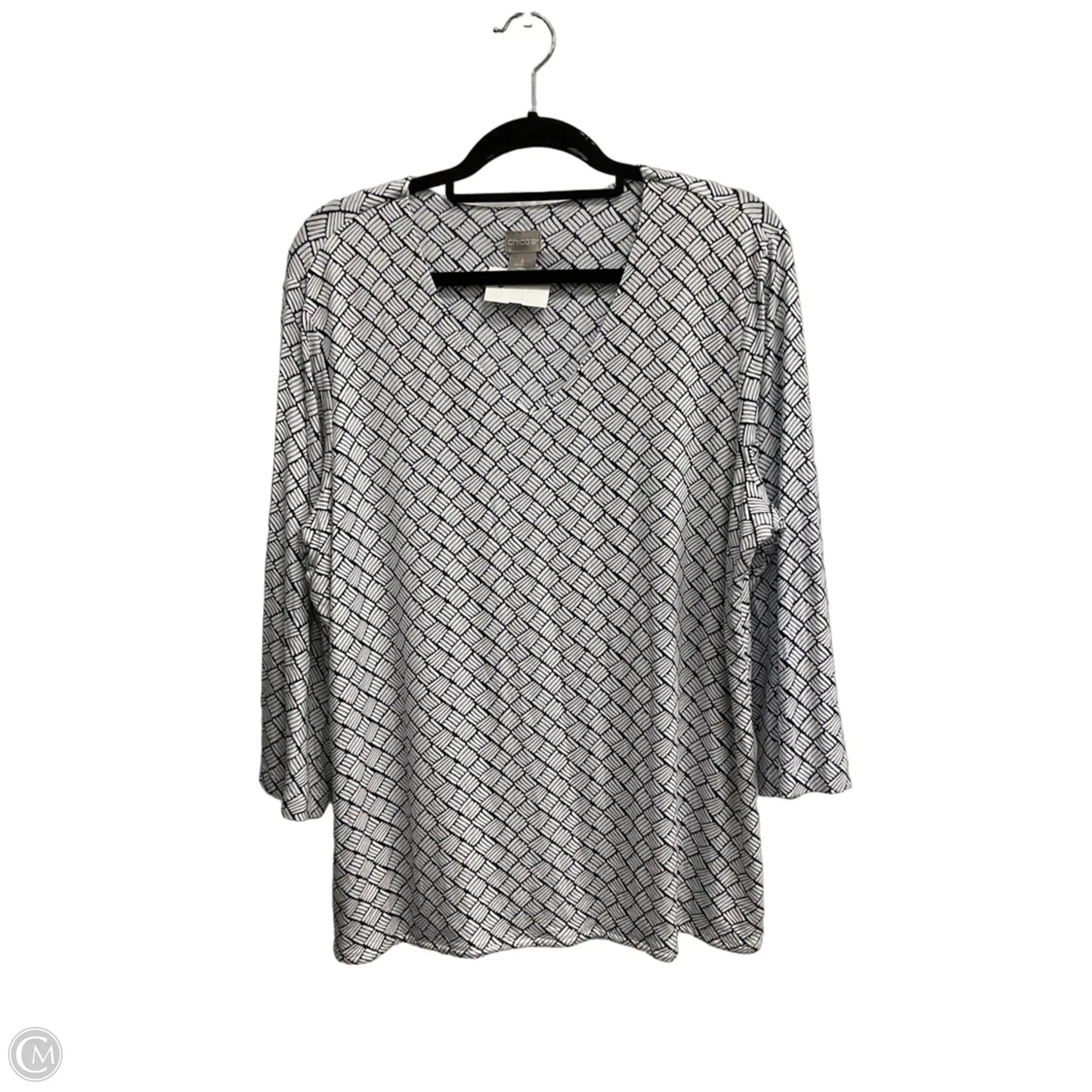 Top 3/4 Sleeve By Chicos In White, Size: Xxl