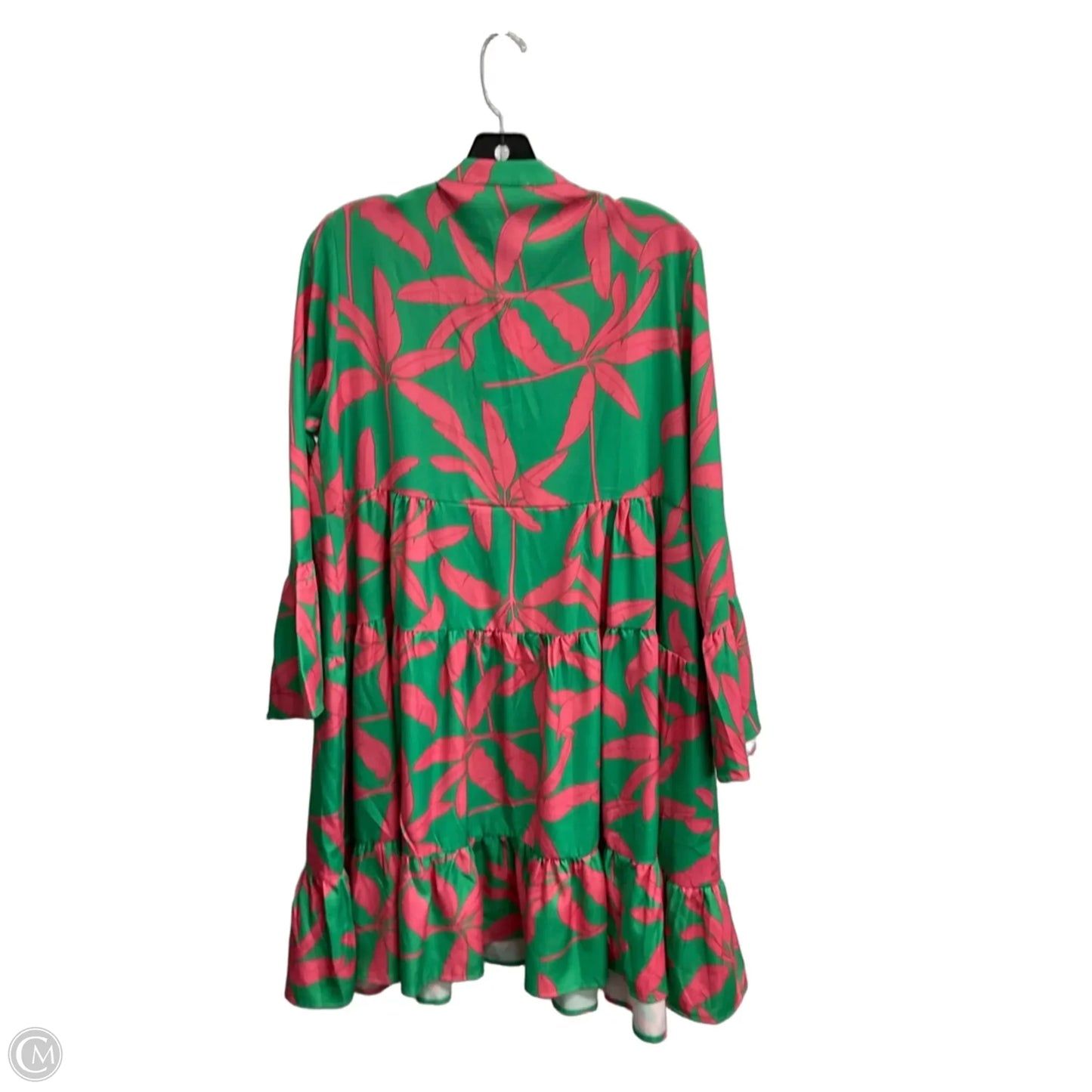 Dress Casual Midi By Clothes Mentor In Tropical Print, Size: L