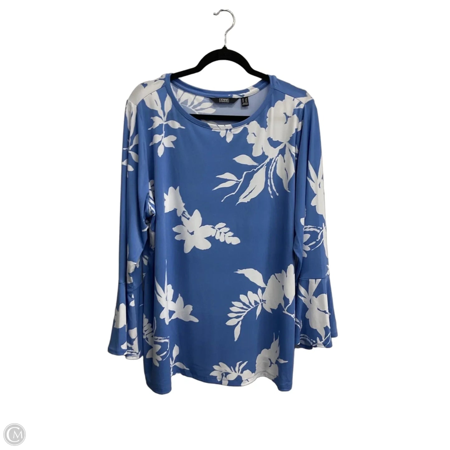 Top 3/4 Sleeve By Dennis Basso Qvc In Floral Print, Size: 2x