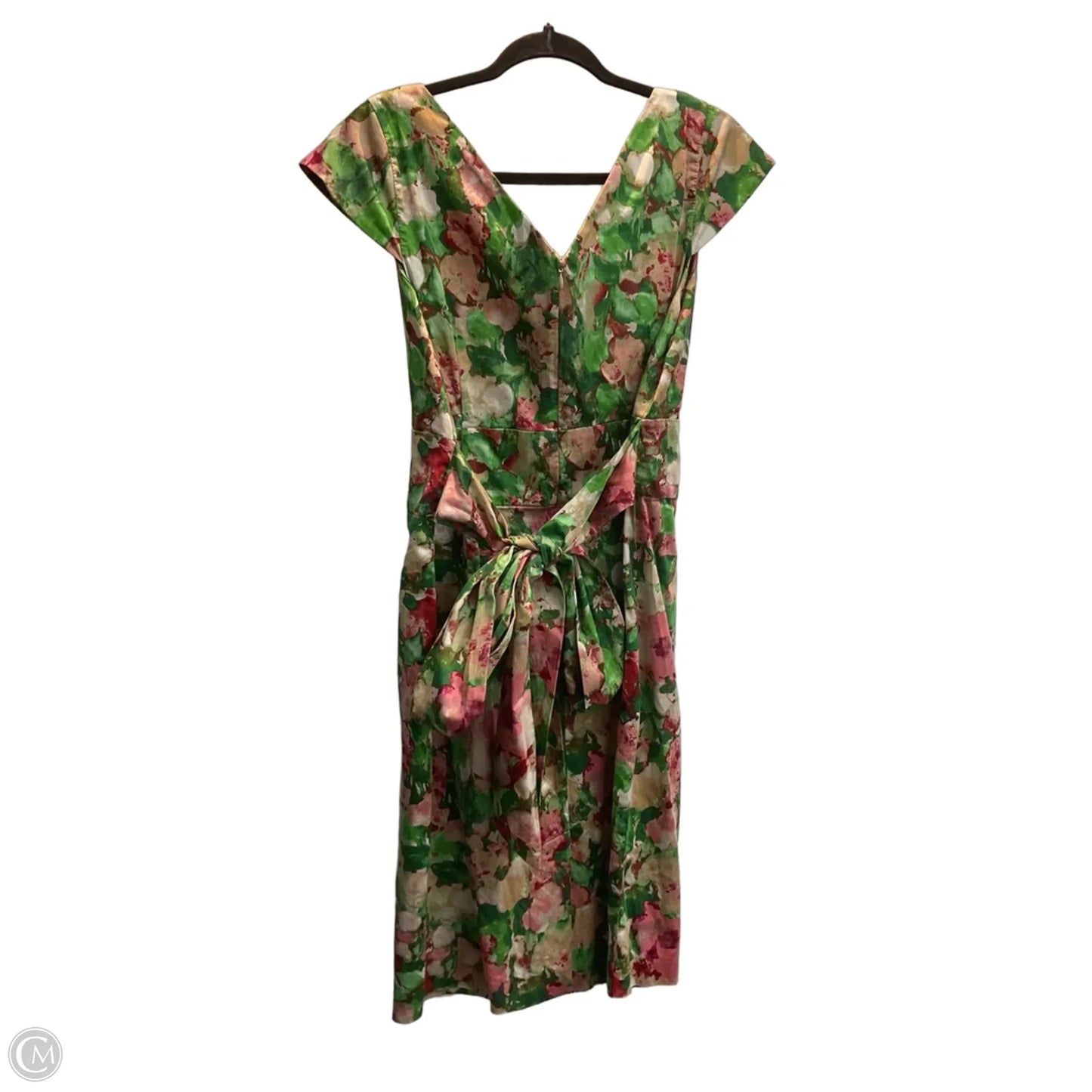 Dress Party Midi By Talbots In Floral Print, Size: 14