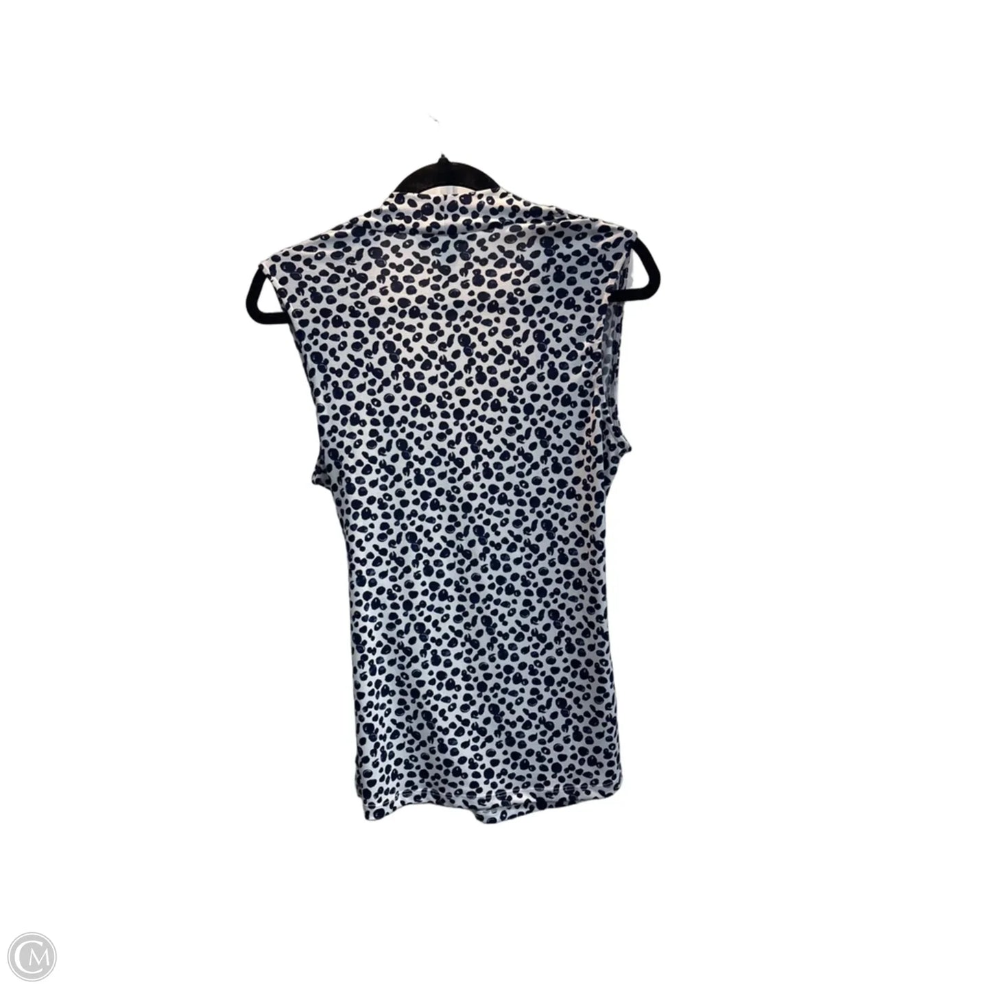Top Sleeveless By 41 Hawthorn In Blue & Cream, Size: M