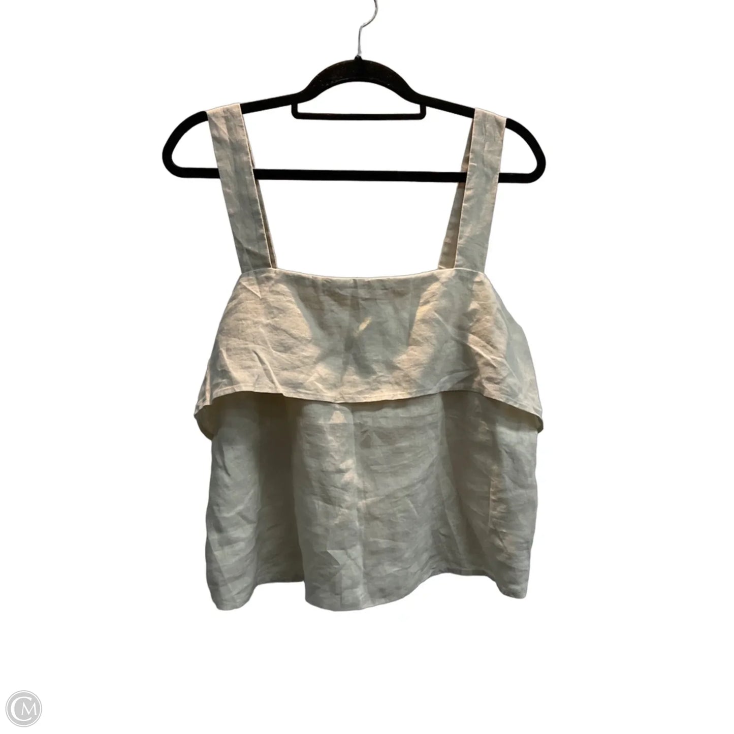 Top Sleeveless By Quince In Beige, Size: L