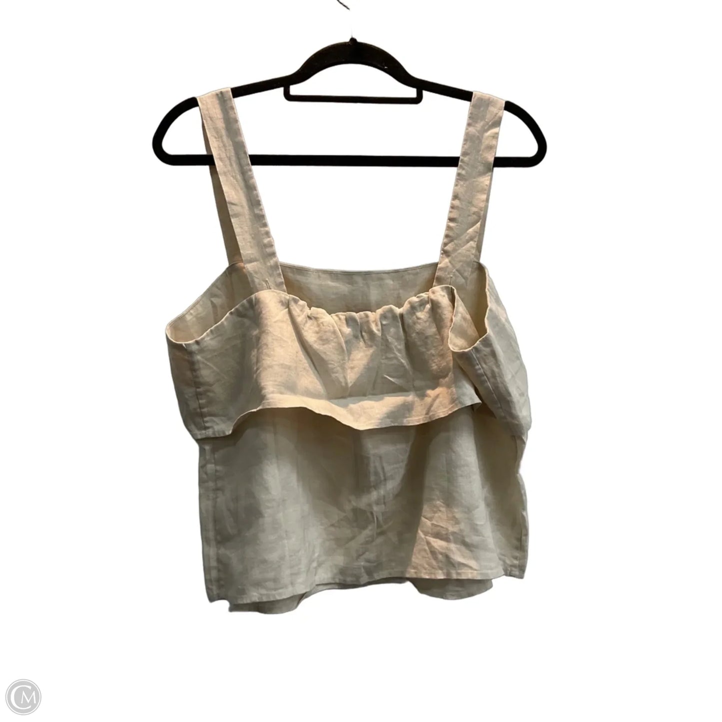 Top Sleeveless By Quince In Beige, Size: L