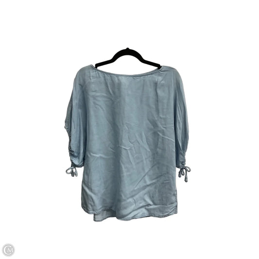 Top Short Sleeve By Time And Tru In Blue, Size: M