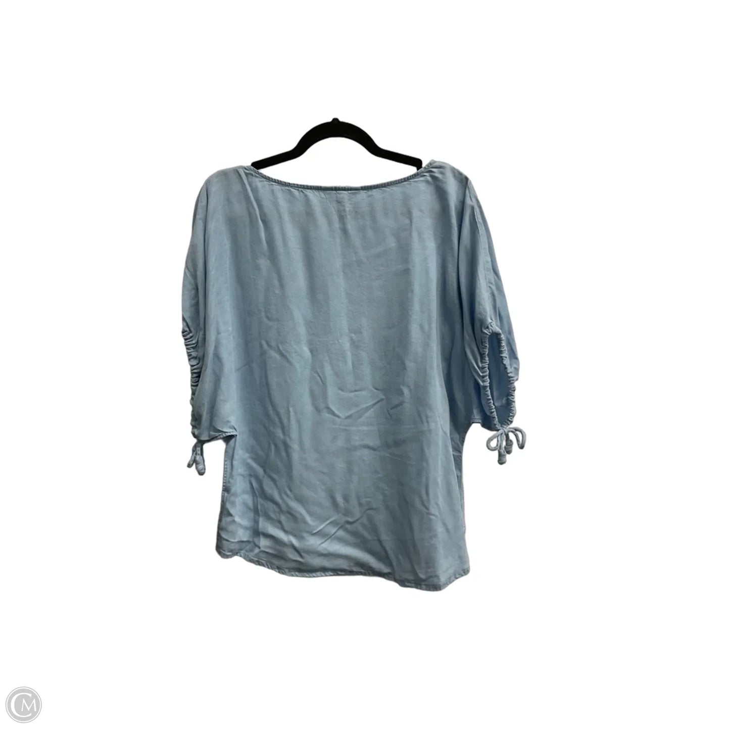 Top Short Sleeve By Time And Tru In Blue, Size: M