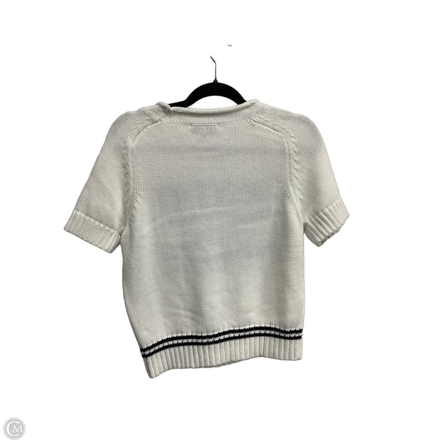 Sweater Short Sleeve By Free Assembly In White, Size: M