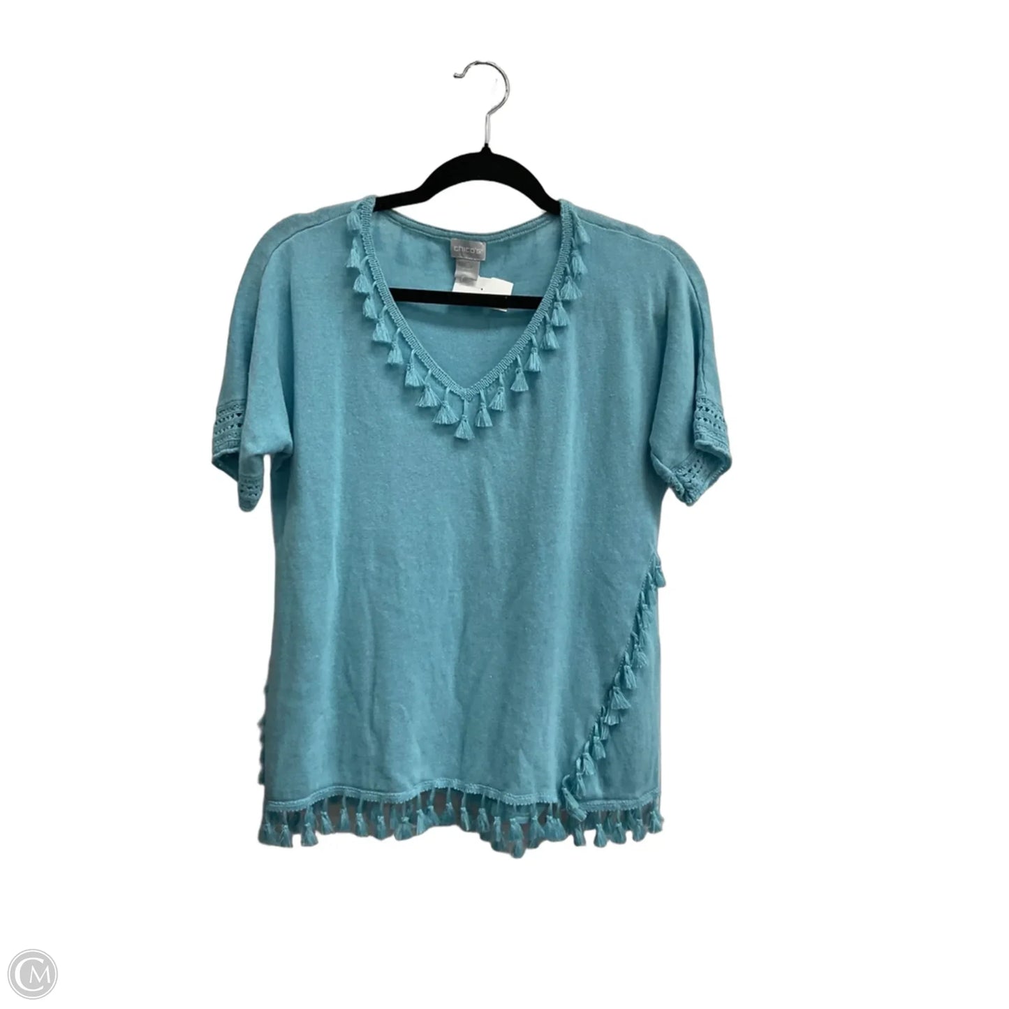 Top Short Sleeve By Chicos In Blue, Size: Xs