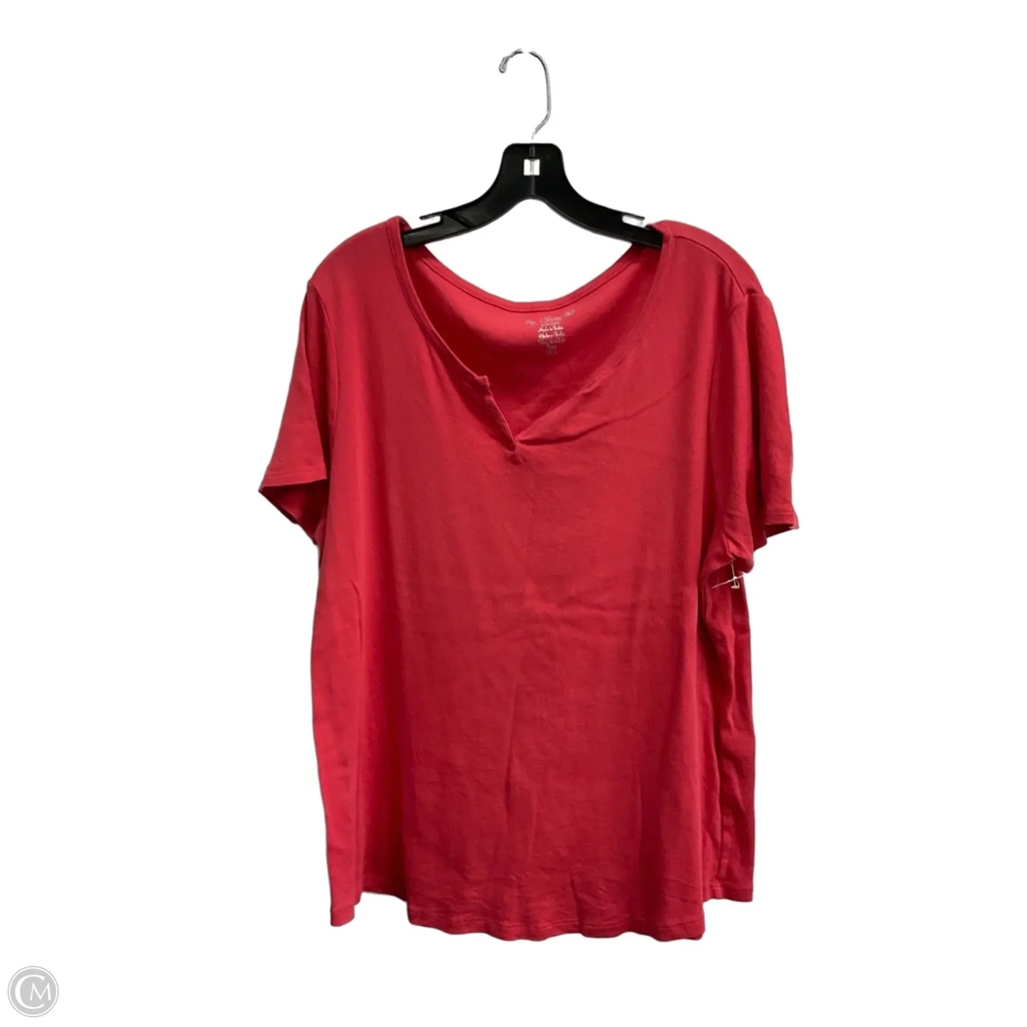 Top Short Sleeve Basic By Chicos In Red, Size: Xxl