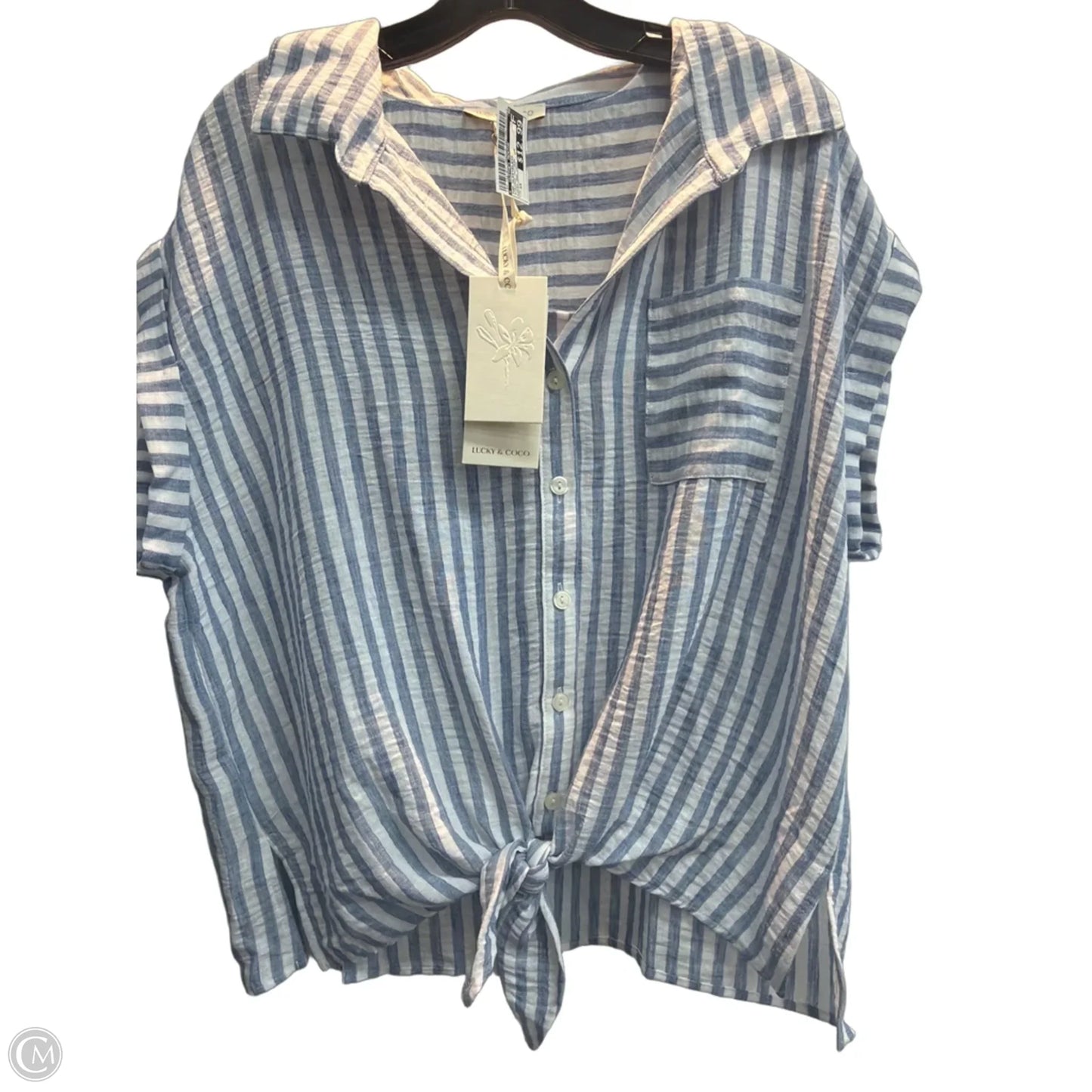 Top Sleeveless By Clothes Mentor In Striped Pattern, Size: 1x