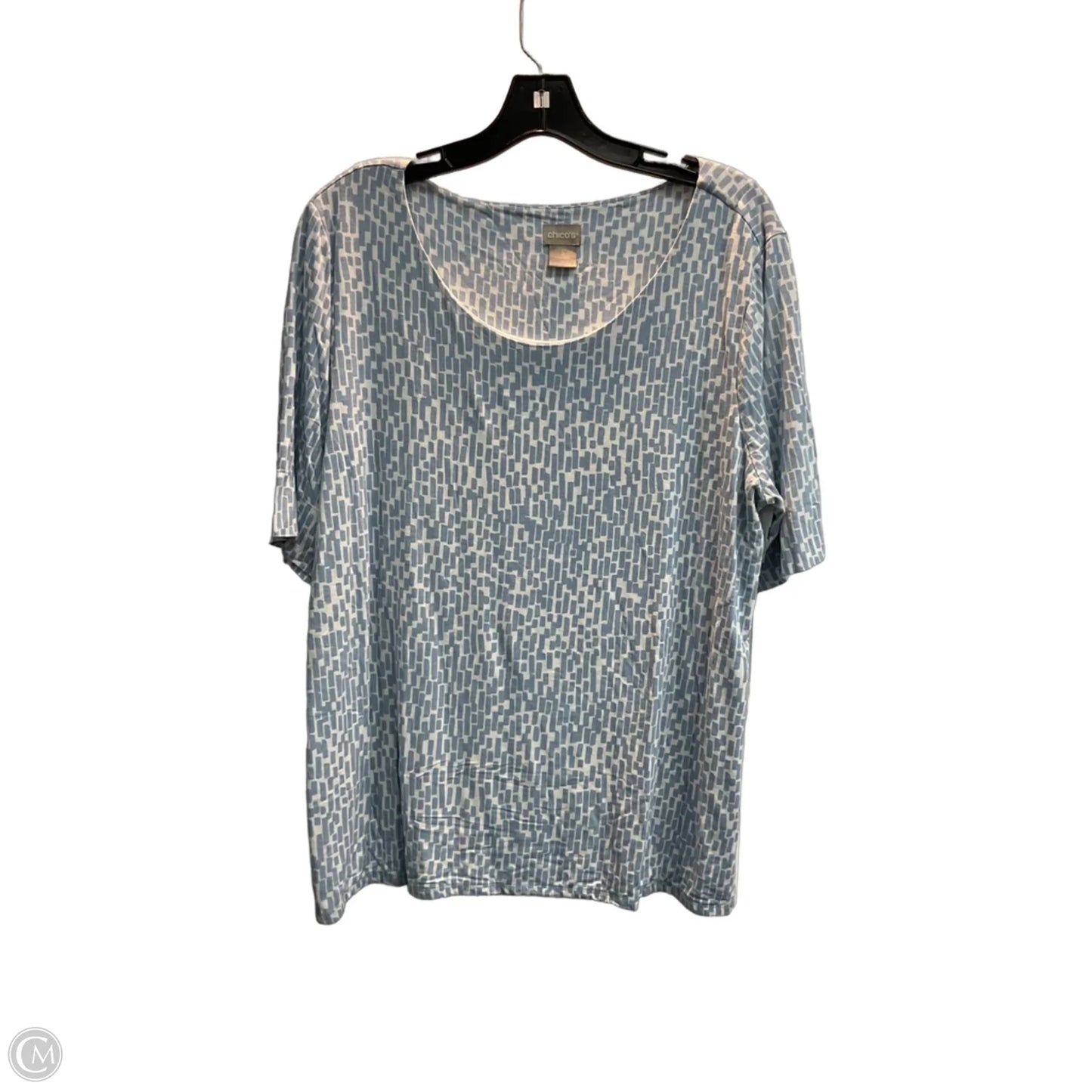 Top Short Sleeve By Chicos In Blue, Size: Xl