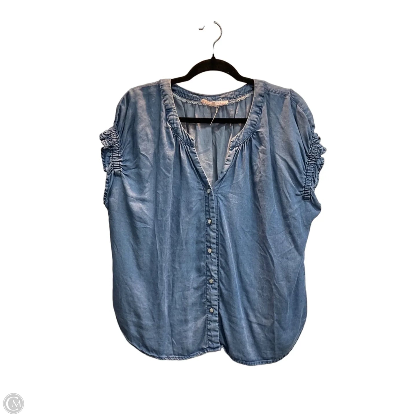 Top Short Sleeve By Jane And Delancey In Blue, Size: L