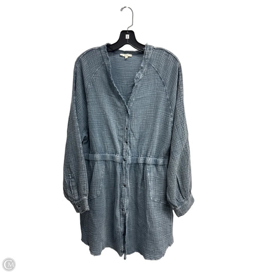 Blouse Long Sleeve By Easel In Blue, Size: L
