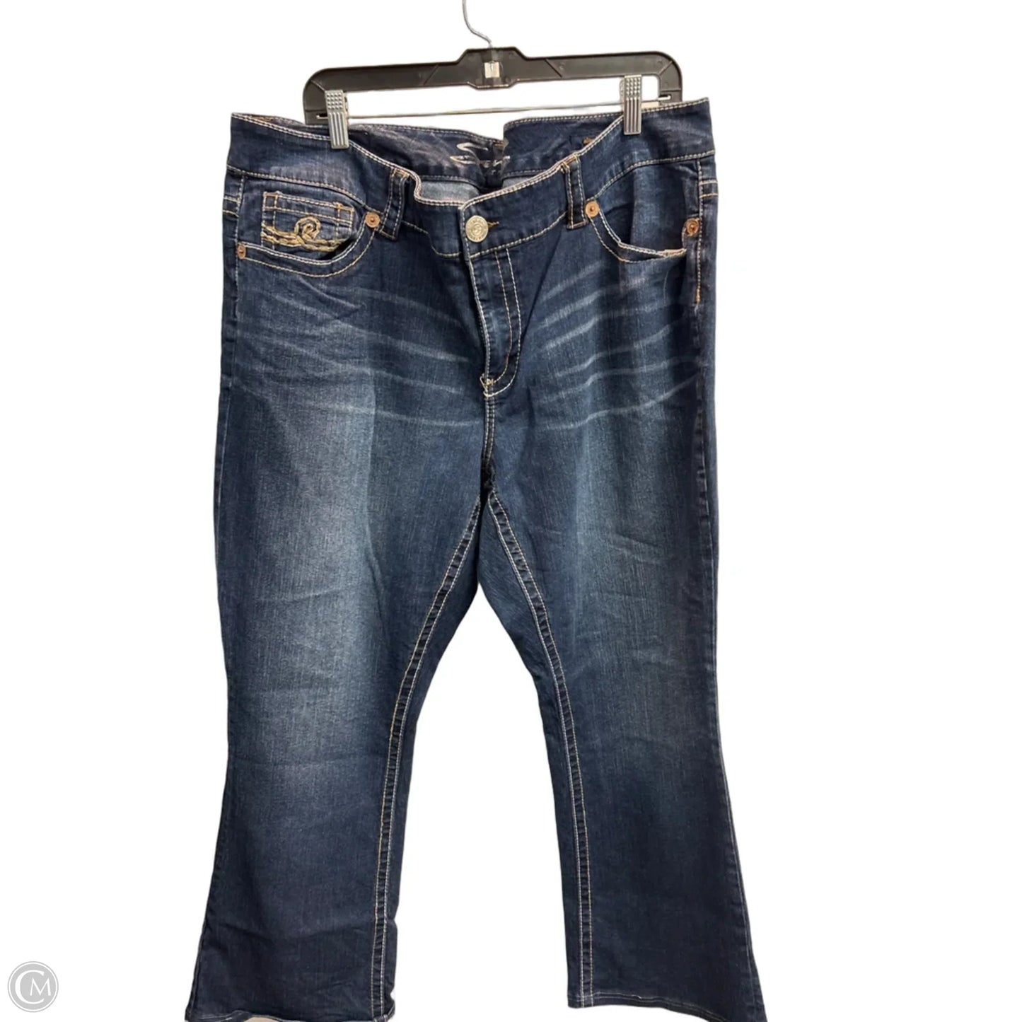 Jeans Boot Cut By Seven 7 In Blue, Size: 22
