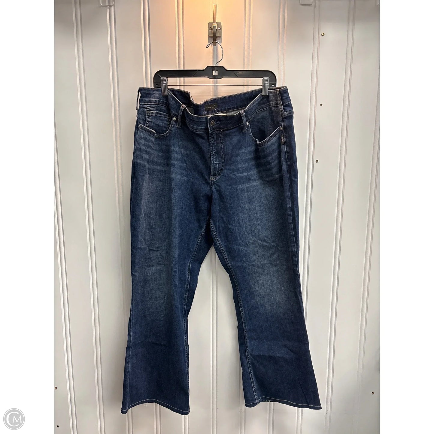 Jeans Boot Cut By Silver In Blue, Size: 22