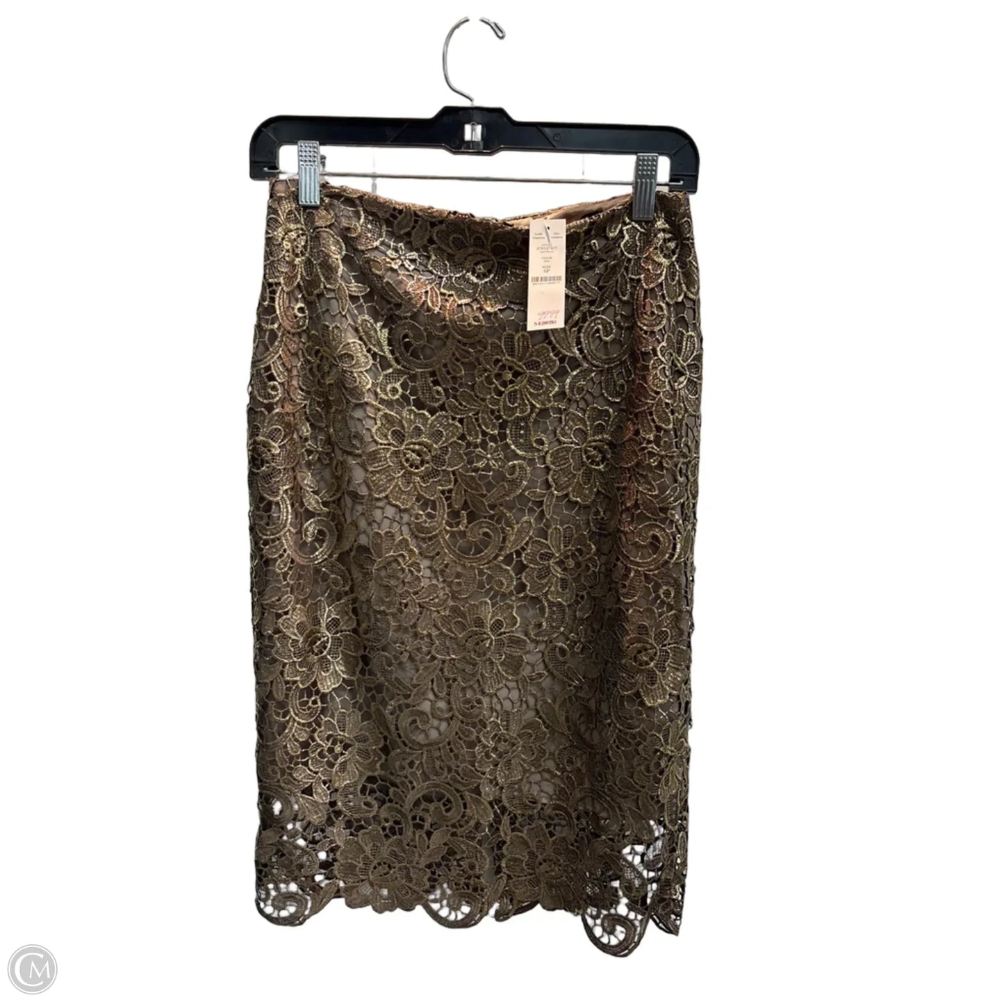 Skirt Midi By White House Black Market In Gold, Size: 4p
