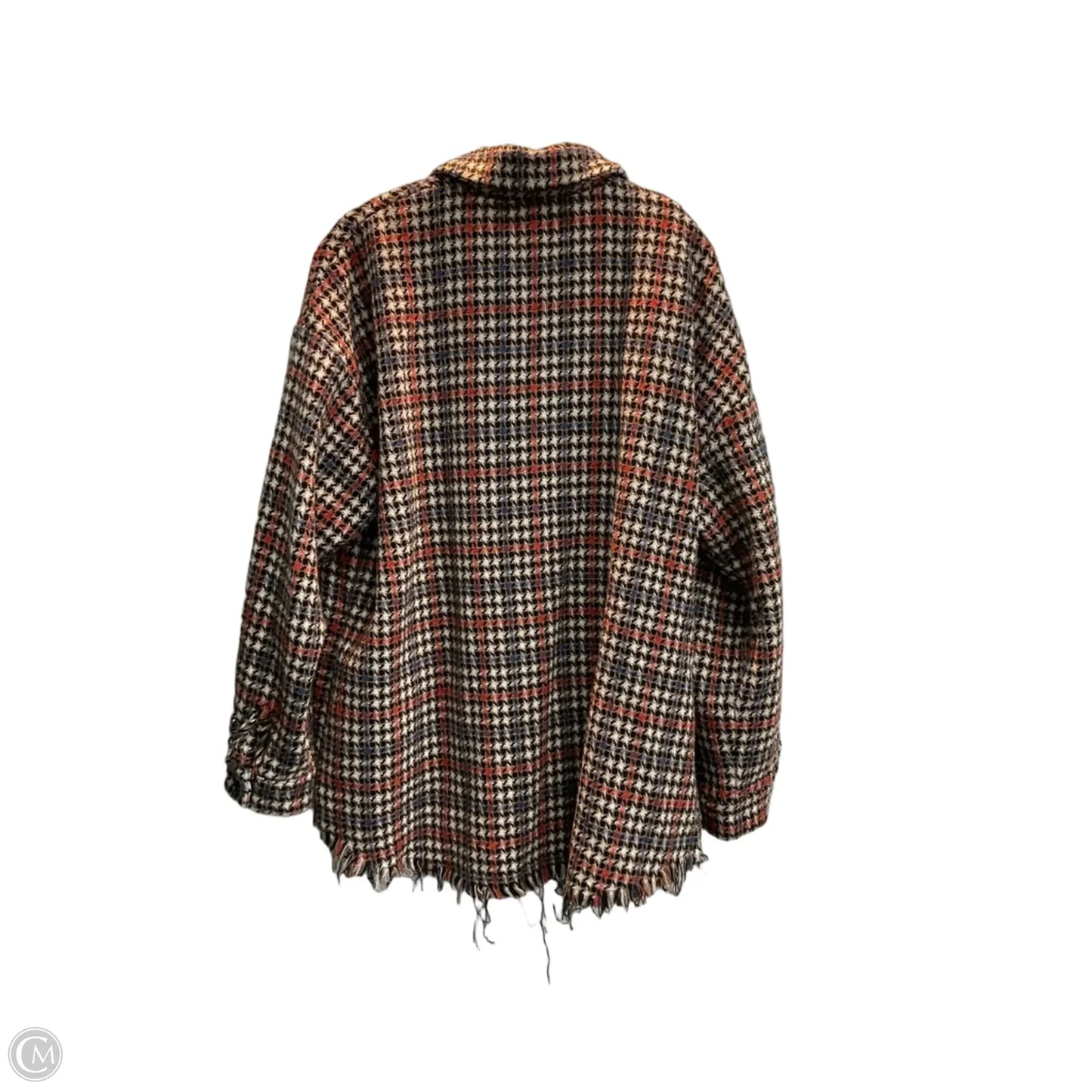 Jacket Shirt By Davi & Dani In Plaid Pattern, Size: L
