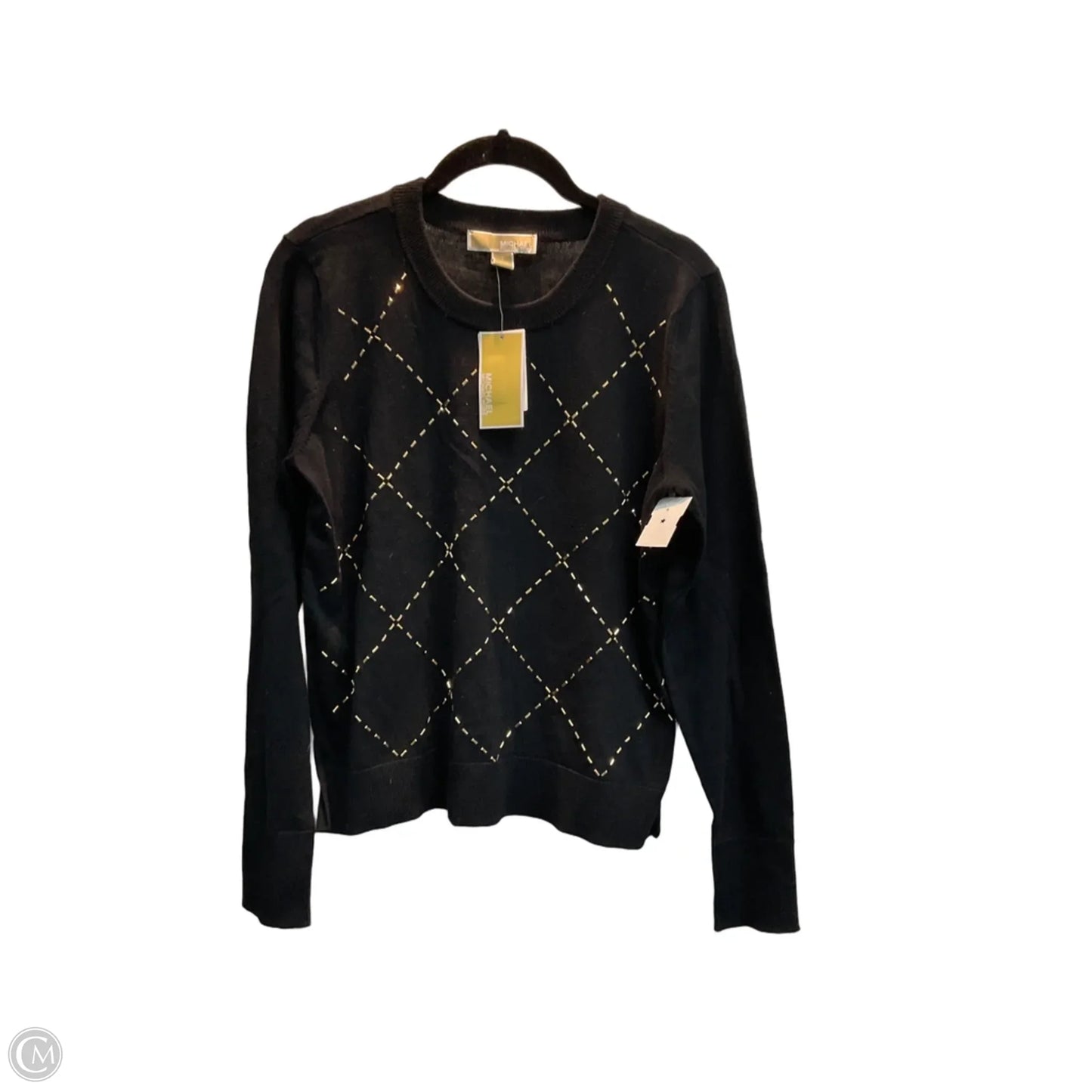 Sweater By Michael By Michael Kors In Black & Gold, Size: S