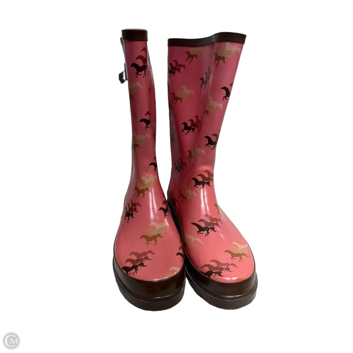 Boots Ankle Flats By Clothes Mentor In Pink, Size: 10