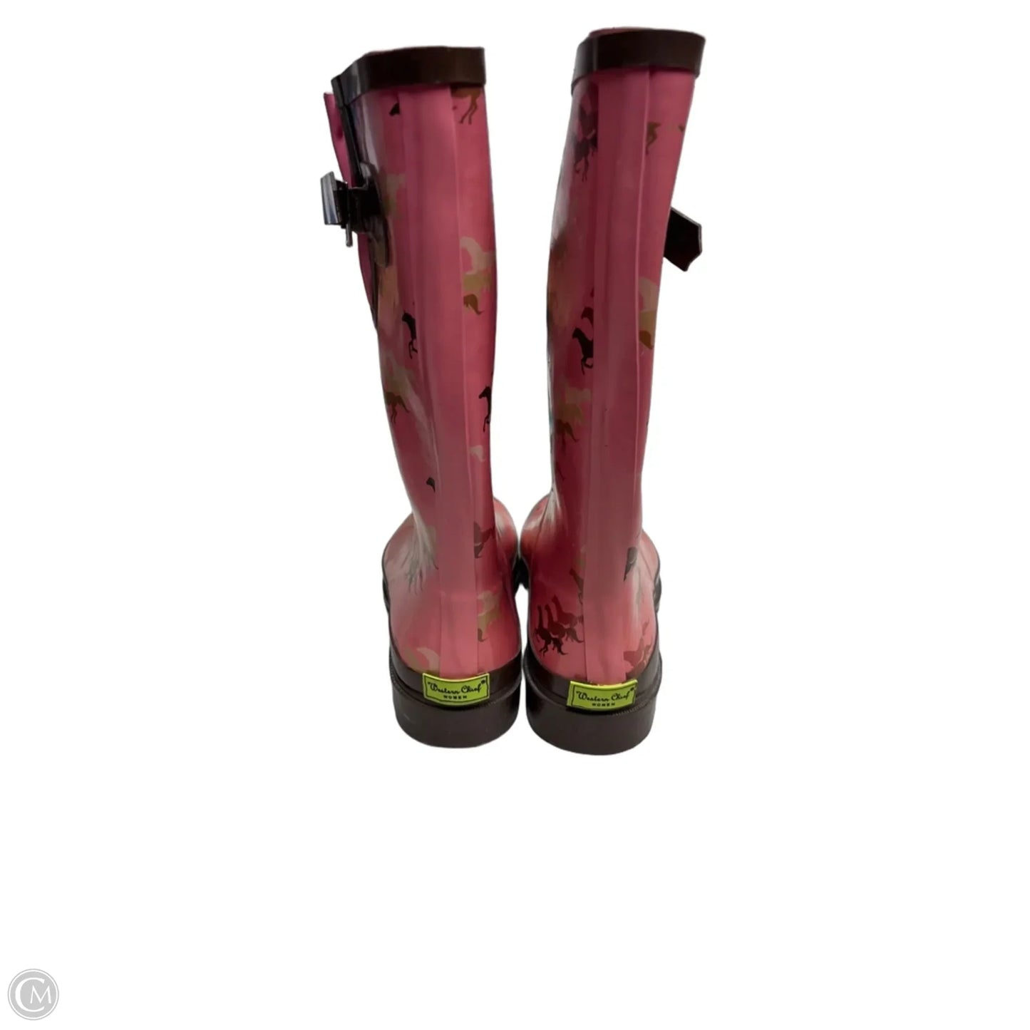 Boots Ankle Flats By Clothes Mentor In Pink, Size: 10