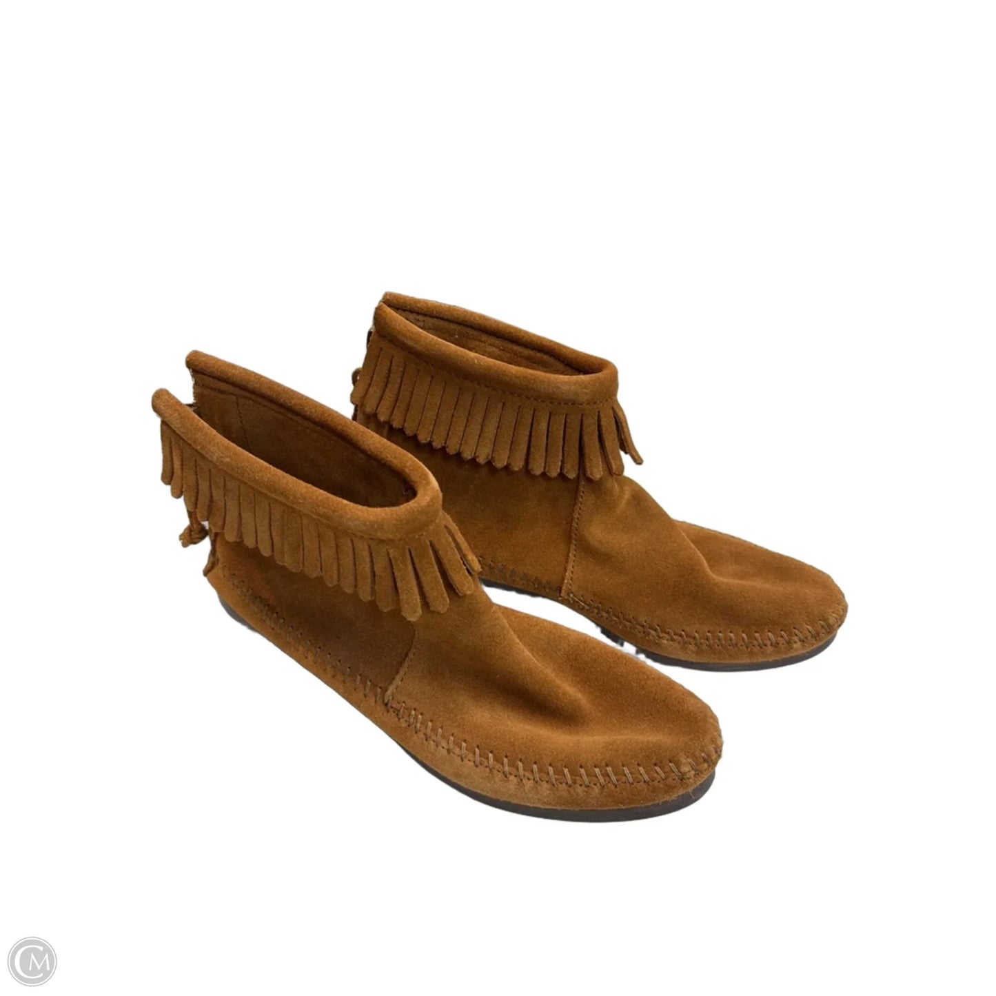 Boots Ankle Flats By Minnetonka In Tan, Size: 7