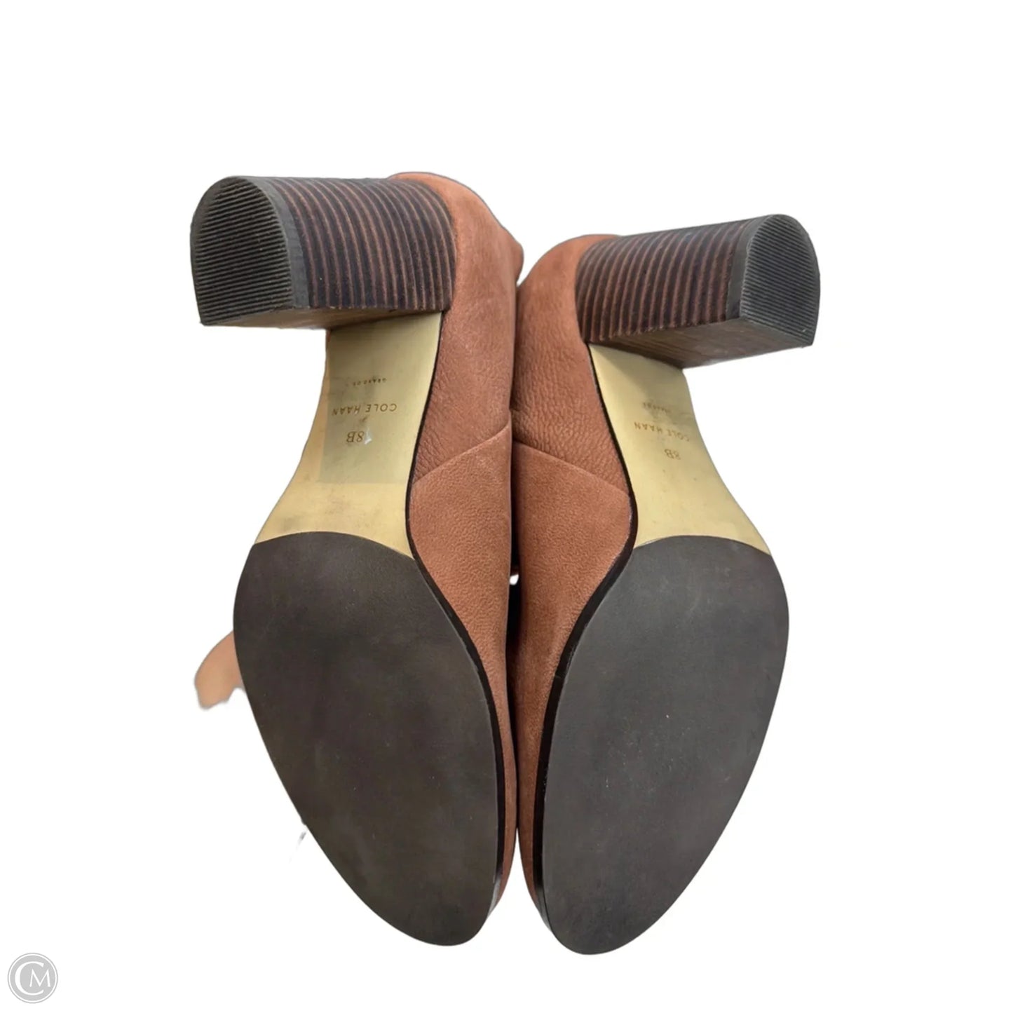 Boots Ankle Heels By Cole-haan In Brown, Size: 8