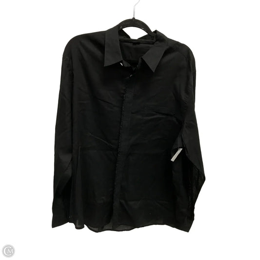 Top Long Sleeve By Theory In Black, Size: Xxl