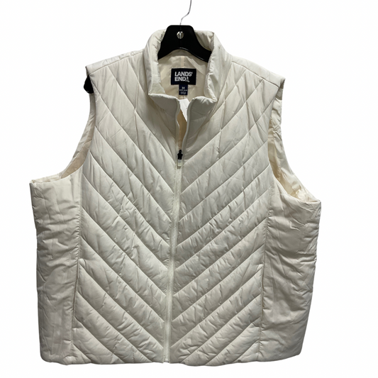 Vest Puffer & Quilted By Lands End In Cream, Size: 3x