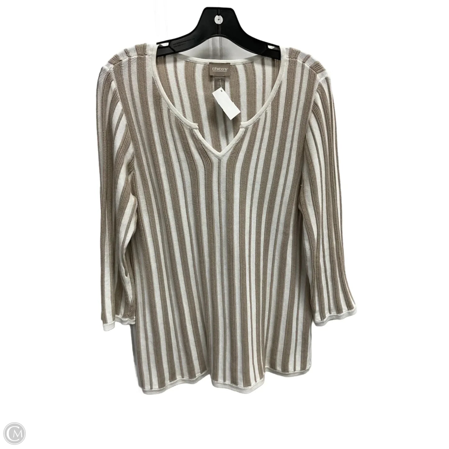 Sweater By Chicos In Beige, Size: M