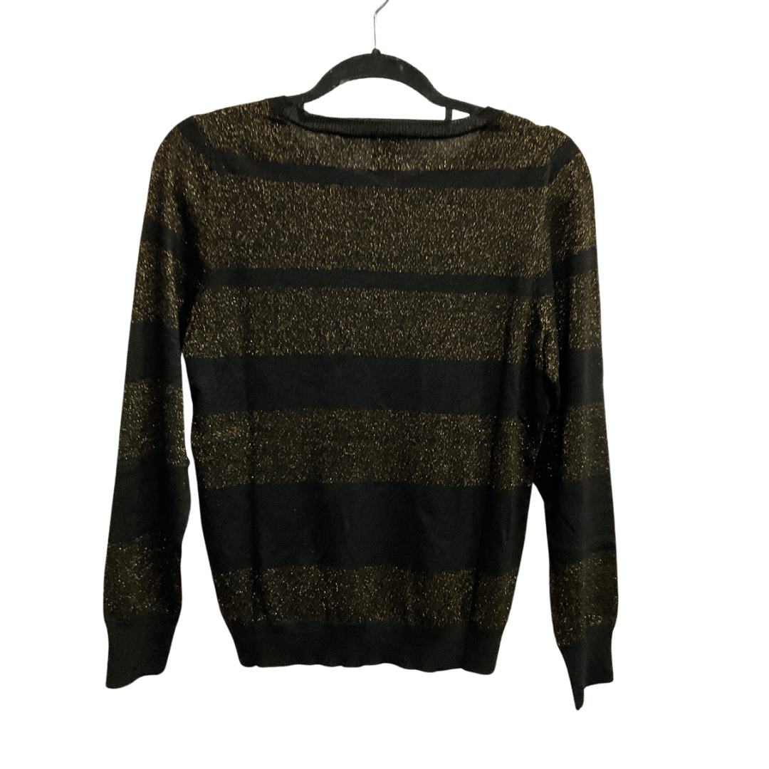 Sweater By Worthington In Black & Gold, Size: M