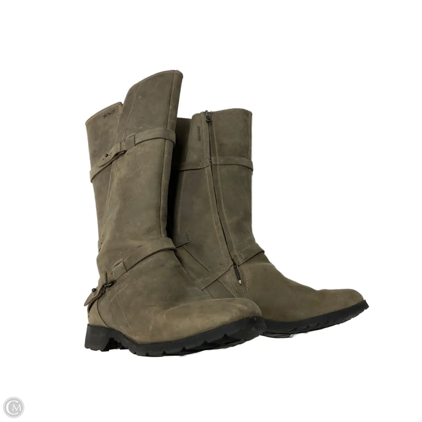 Boots Mid-calf Flats By Teva In Green, Size: 6