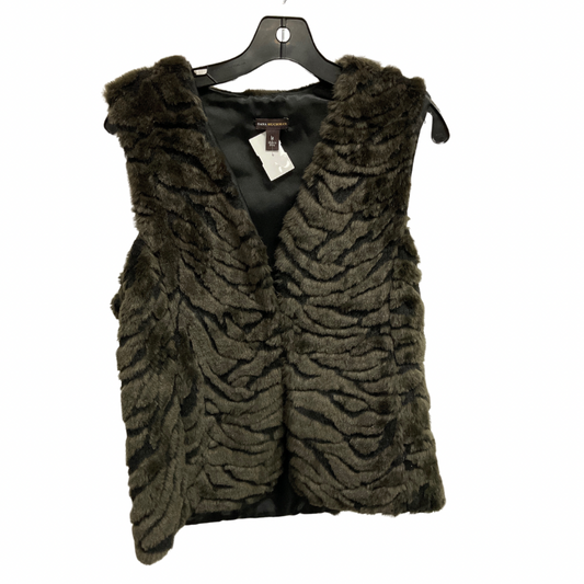 Vest Faux Fur & Sherpa By Dana Buchman In Brown, Size: M