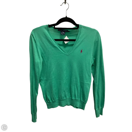 Sweater By Ralph Lauren In Aqua, Size: L