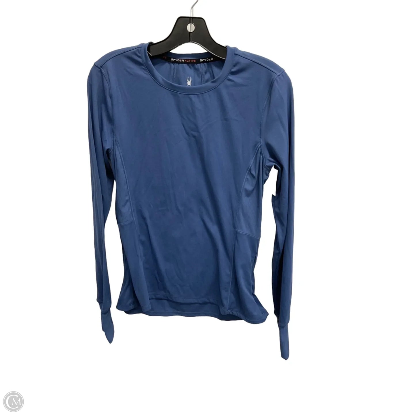 Athletic Top Long Sleeve Crewneck By Spyder In Blue, Size: M