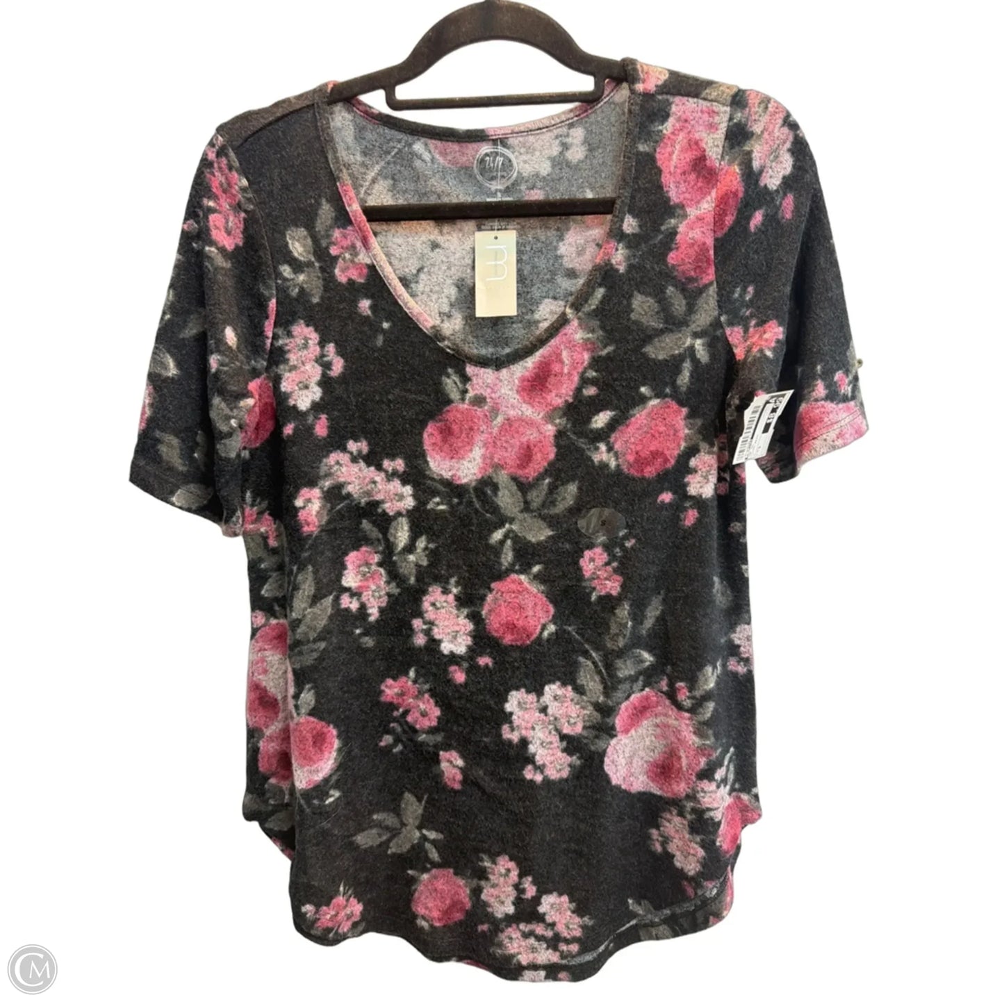 Top Short Sleeve By Maurices In Floral Print, Size: S