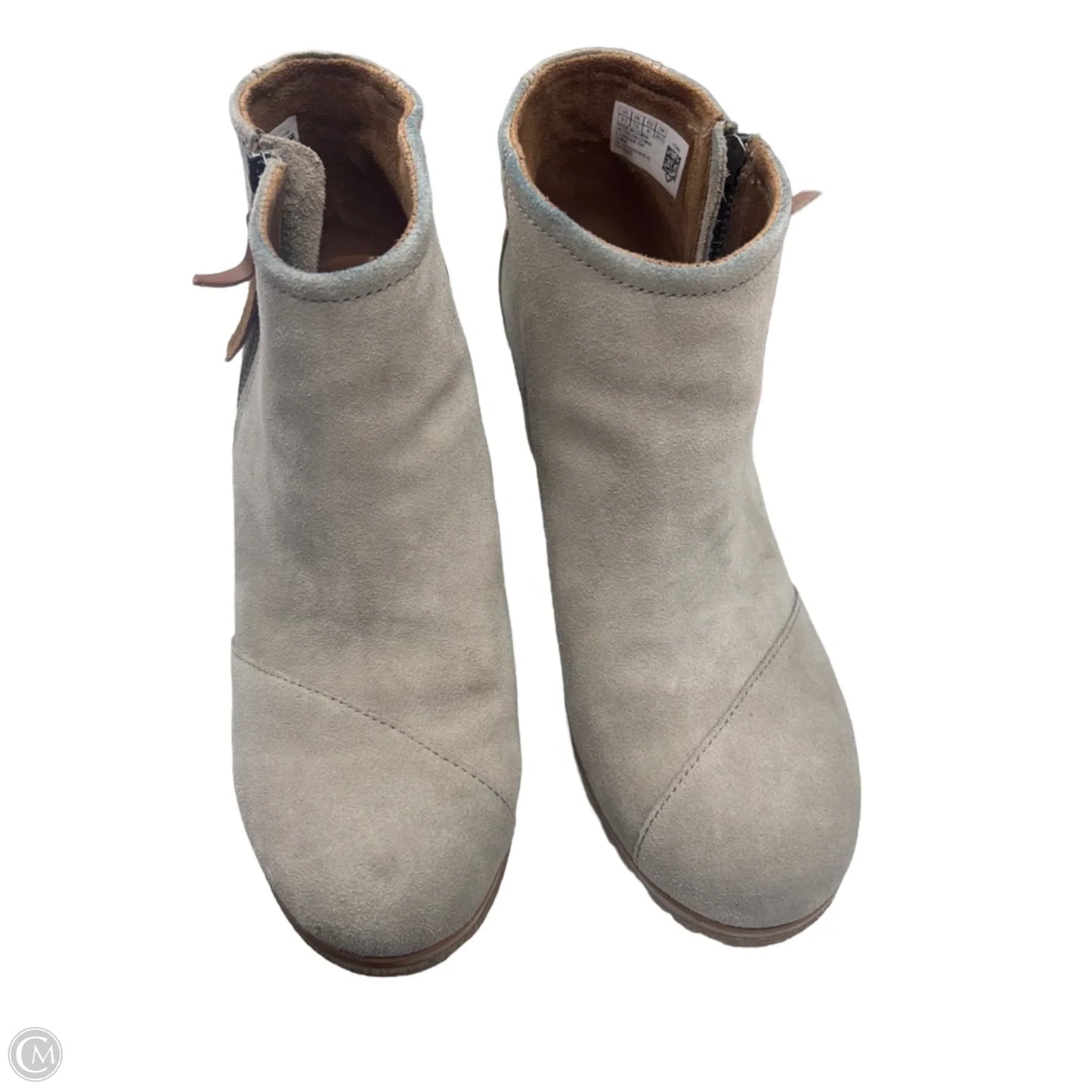 Boots Ankle Heels By Toms In Beige, Size: 9.5