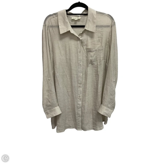 Blouse Long Sleeve By Indigo Rose In Tan, Size: 3x