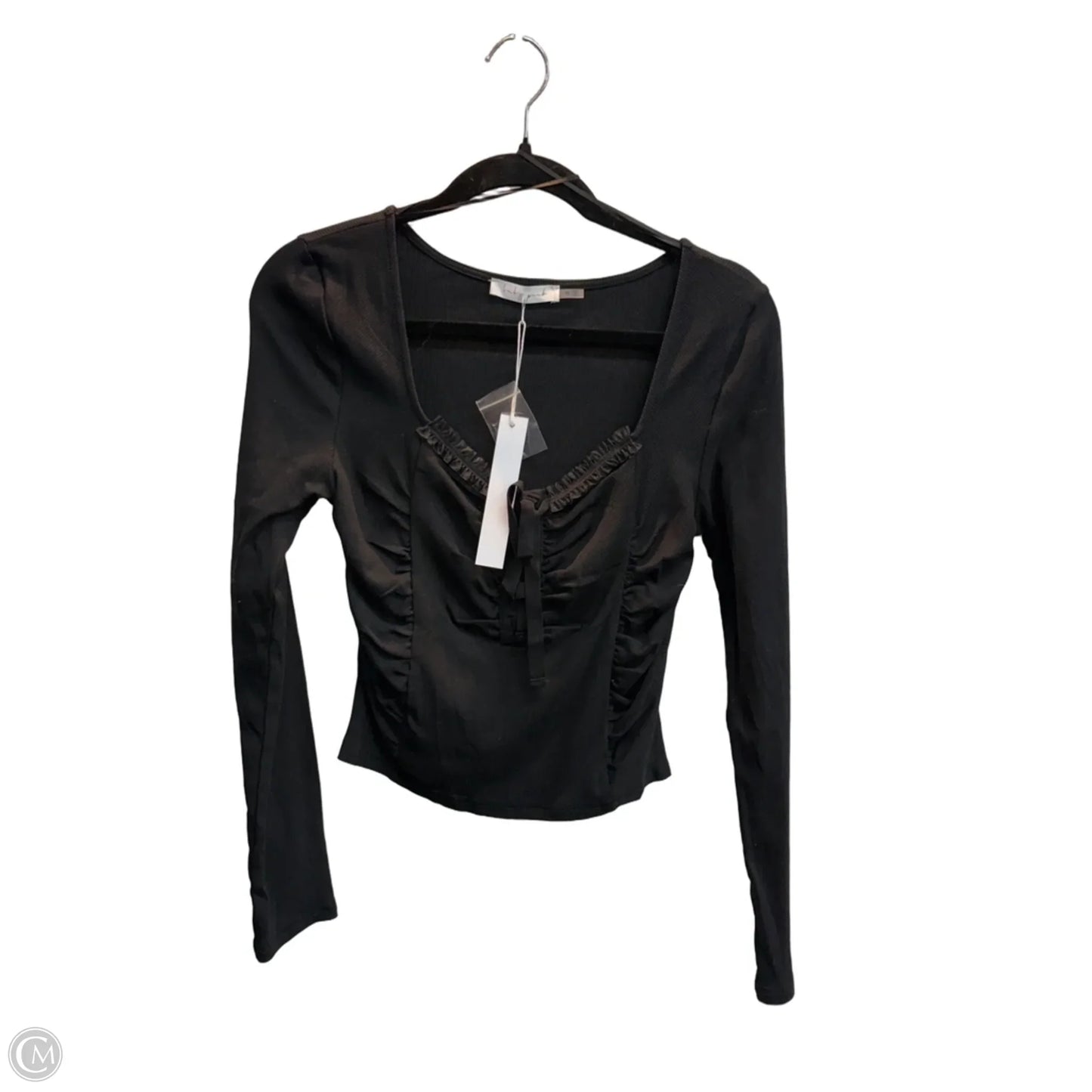 Top Long Sleeve By Clothes Mentor In Black, Size: M