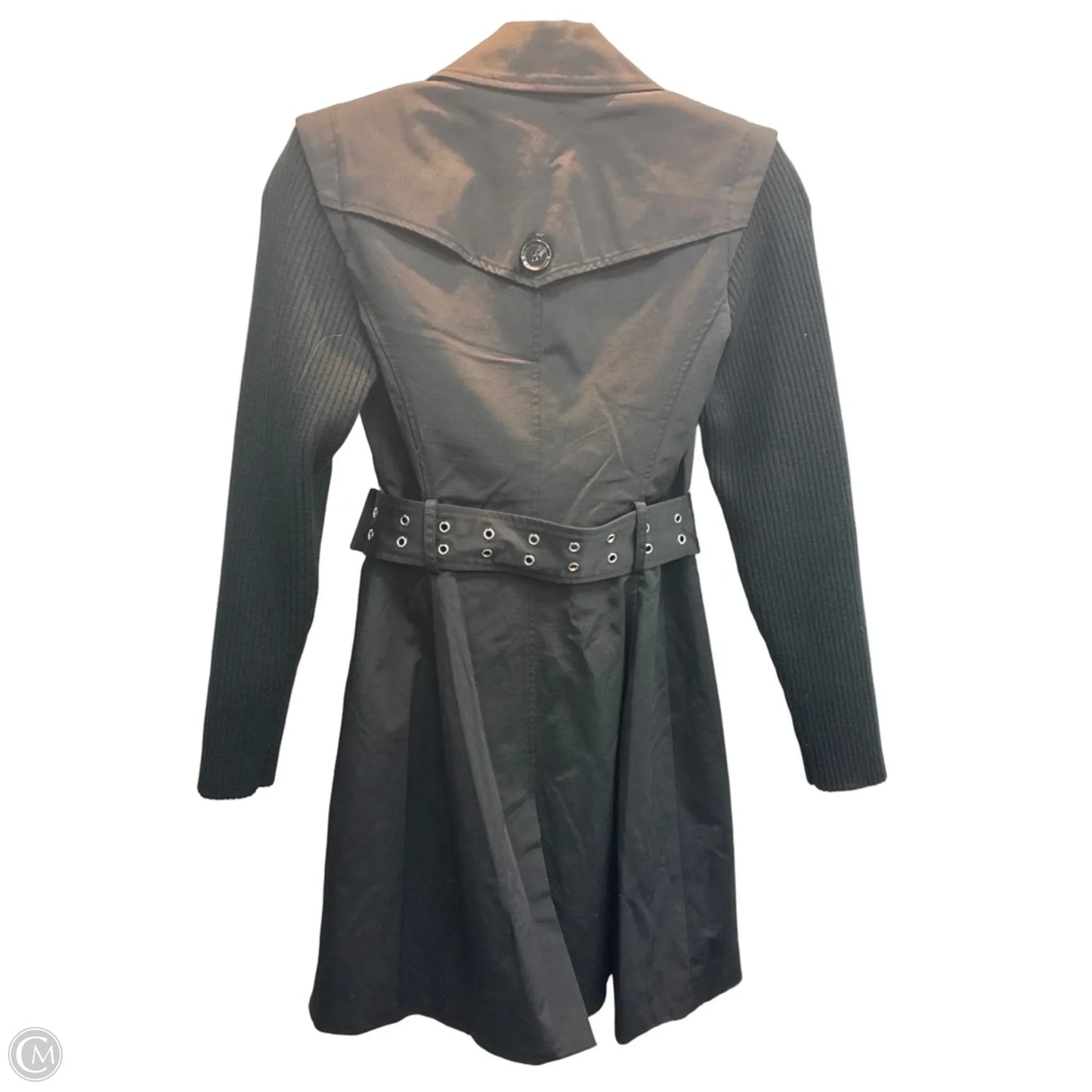 Coat Trench Coat By Bebe In Black, Size: Xxs