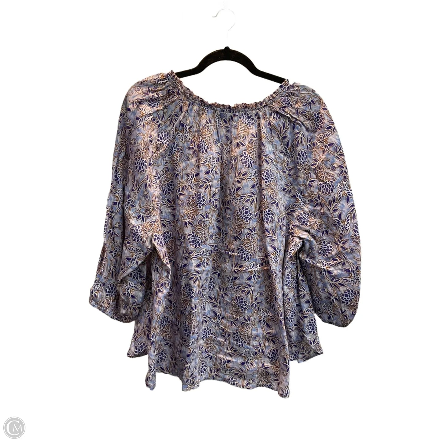 Blouse 3/4 Sleeve By J. Jill In Purple, Size: 2x