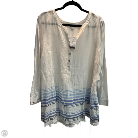 Tunic Long Sleeve By J. Jill In White, Size: 2x