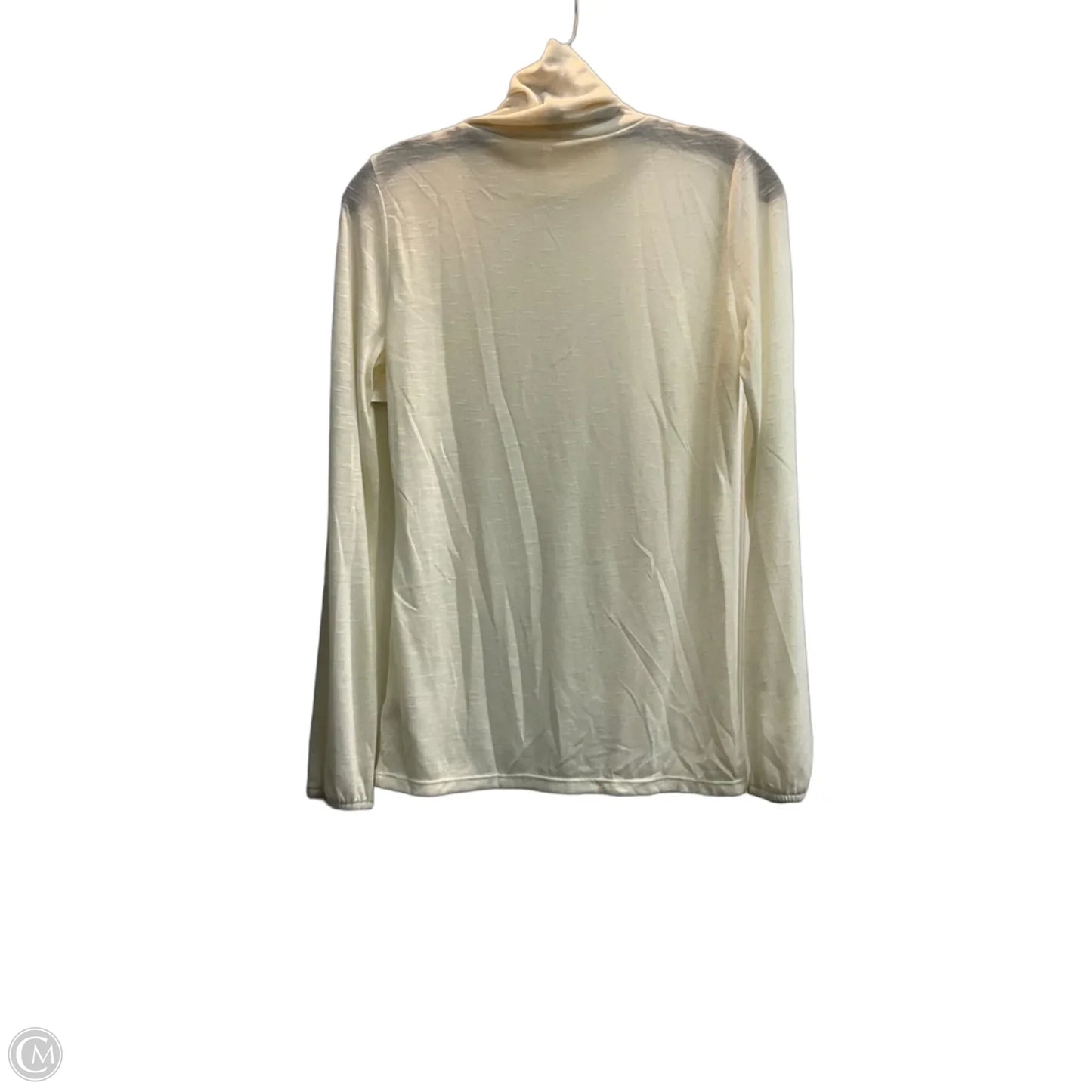 Top Long Sleeve By Dkny In Beige, Size: M