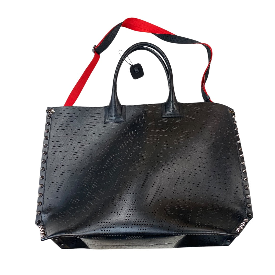 Handbag Luxury Designer By Christian Louboutin In Black, Size:Large
