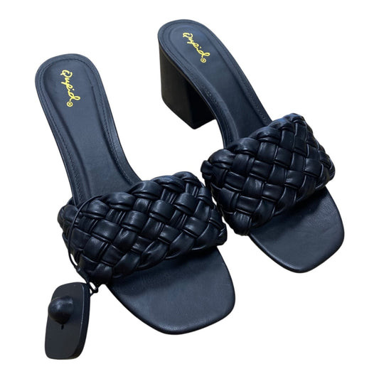 Shoes Heels Block By Qupid In Black, Size:8.5