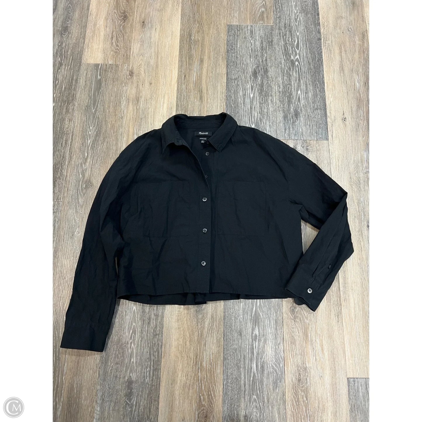 Blouse Long Sleeve By Madewell In Black, Size: S
