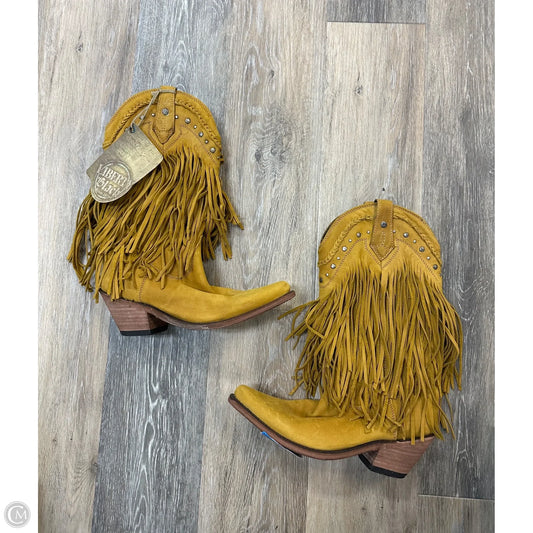 Boots Western By Liberty Black In Yellow, Size: 8.5