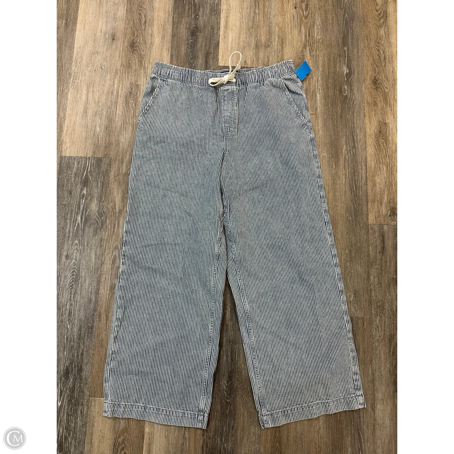 Jeans Wide Leg By Gap In Blue Denim, Size: L