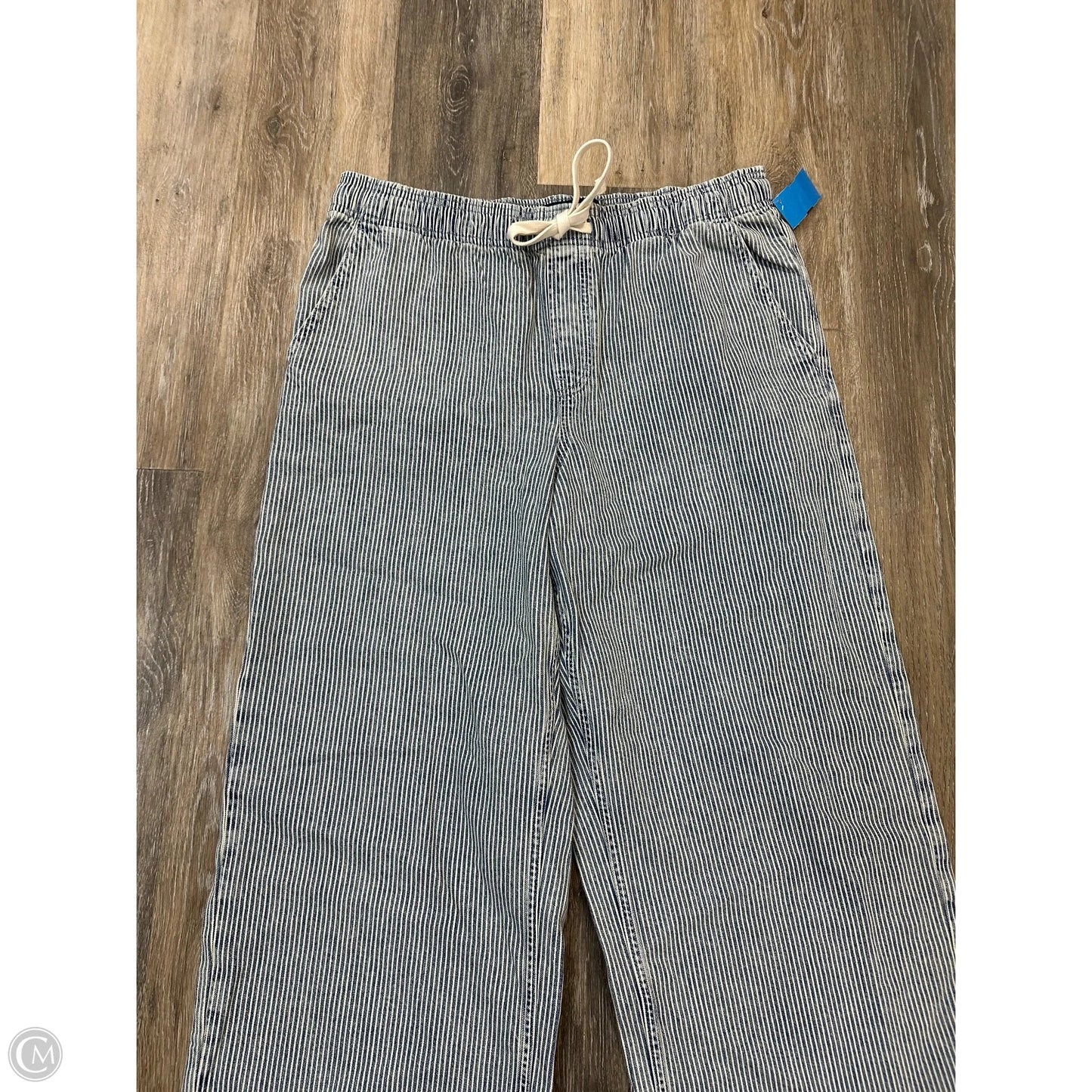 Jeans Wide Leg By Gap In Blue Denim, Size: L