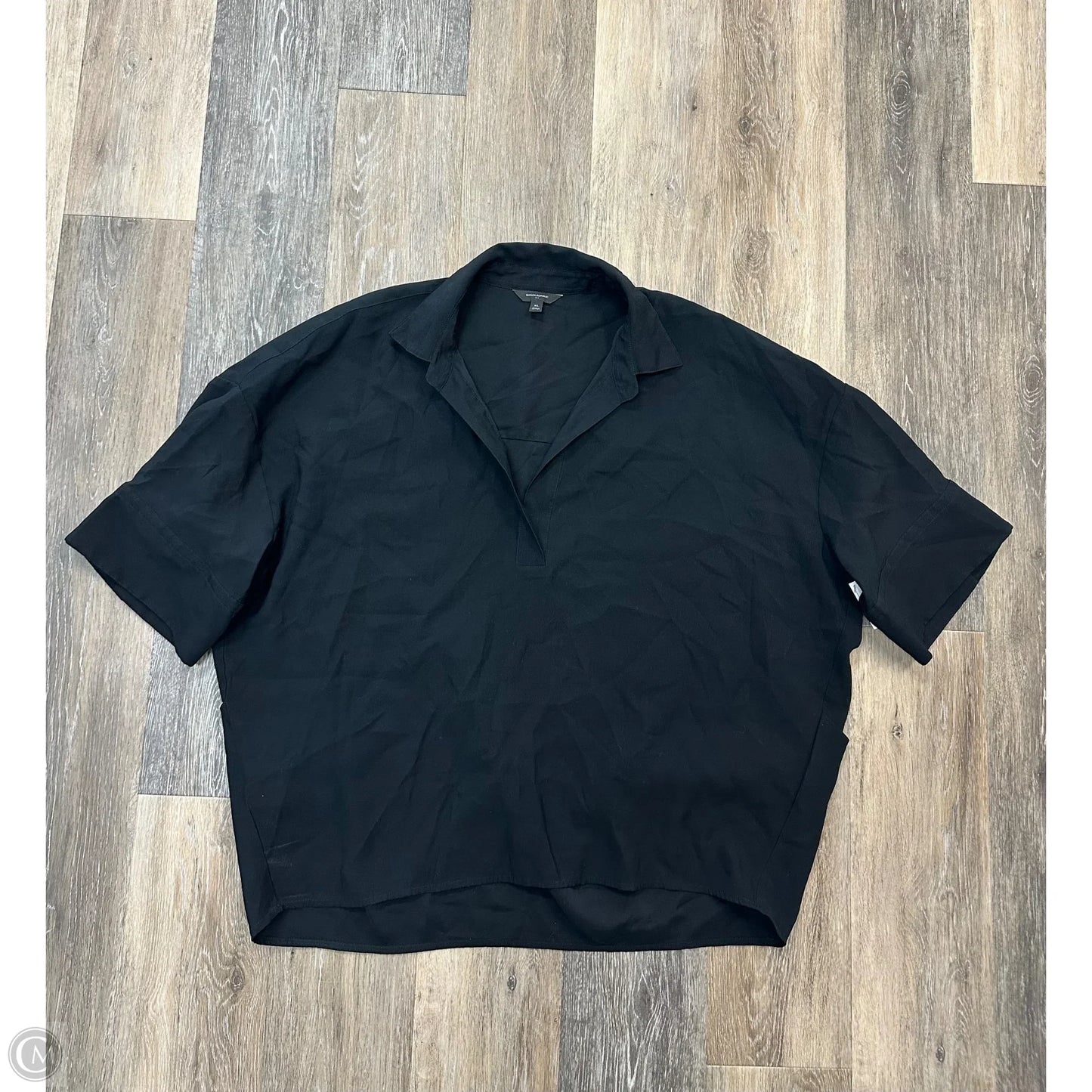 Blouse Long Sleeve By Banana Republic In Black, Size: Xl